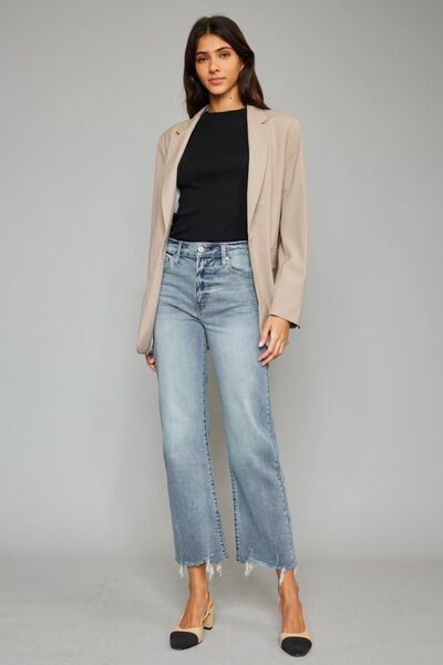 Kancan Cropped Wide Leg Jeans