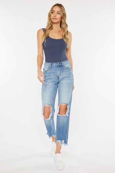 Kancan High Waist Open Jeans