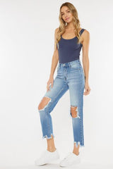 Kancan High Waist Open Jeans