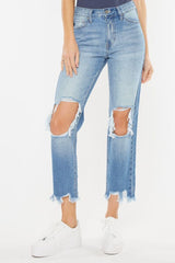 Kancan High Waist Open Jeans