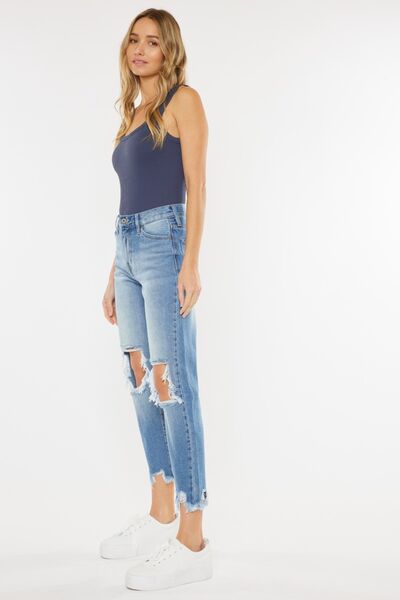 Kancan High Waist Open Jeans