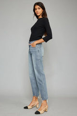 Kancan Cropped Wide Leg Jeans