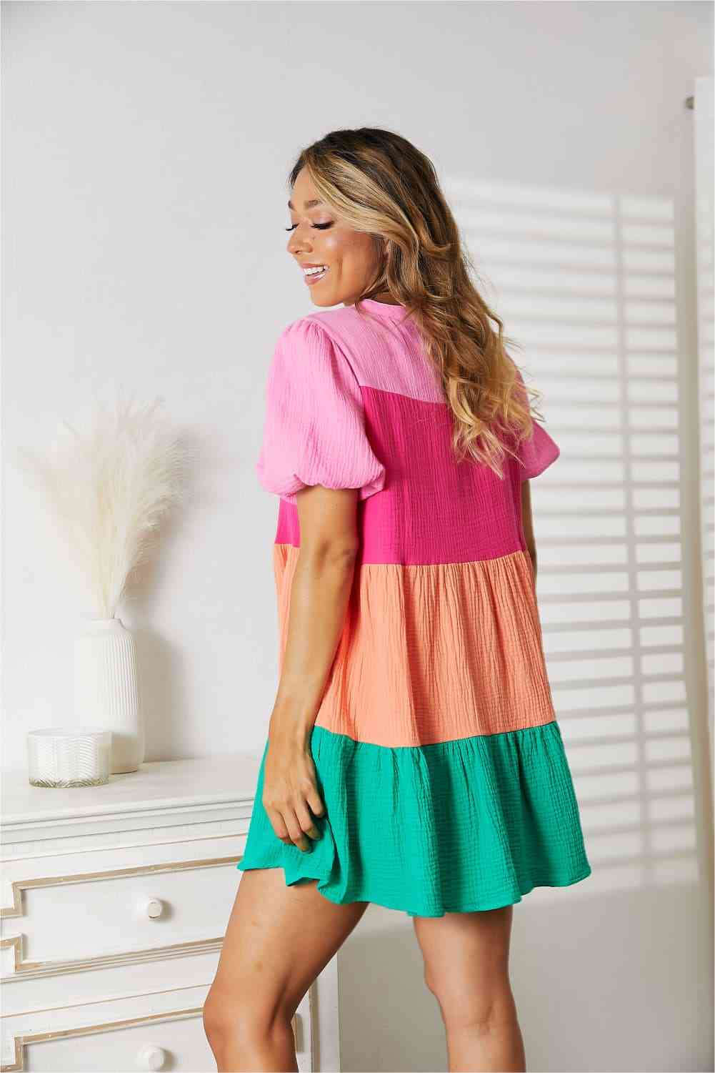 Color block Couture Dress