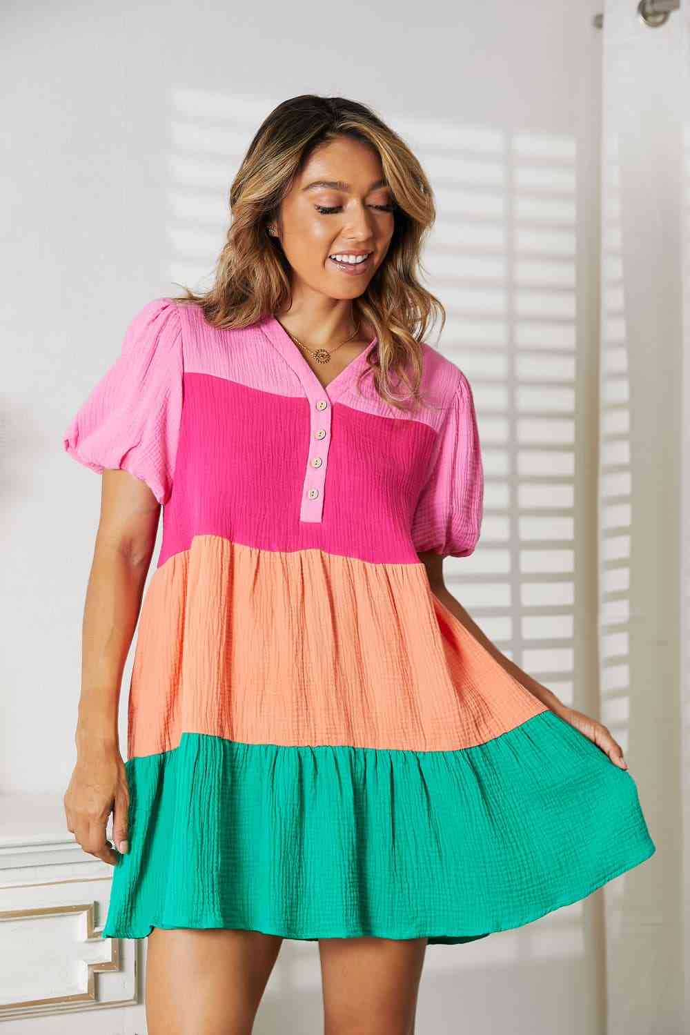 Color block Couture Dress