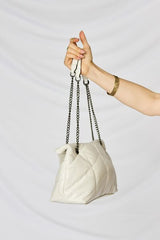 Vegan Leather Chain Handbag