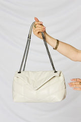 Vegan Leather Chain Handbag