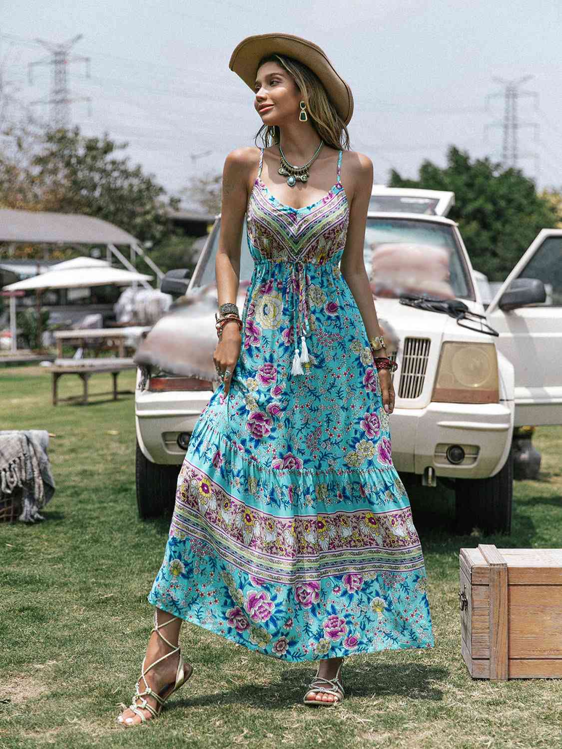 Woodstock Sleeveless Maxi Dress