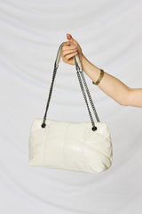 Vegan Leather Chain Handbag