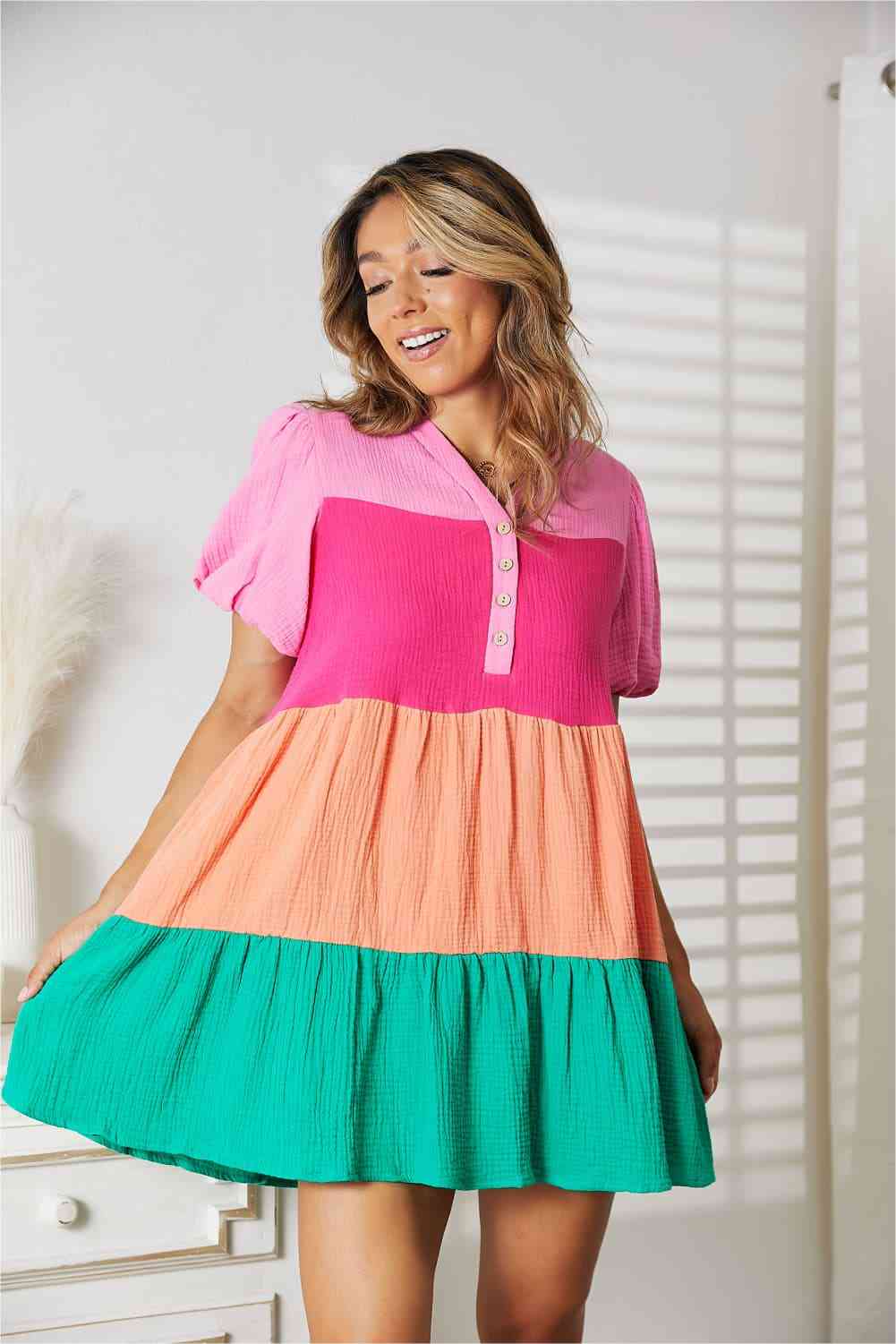 Color block Couture Dress